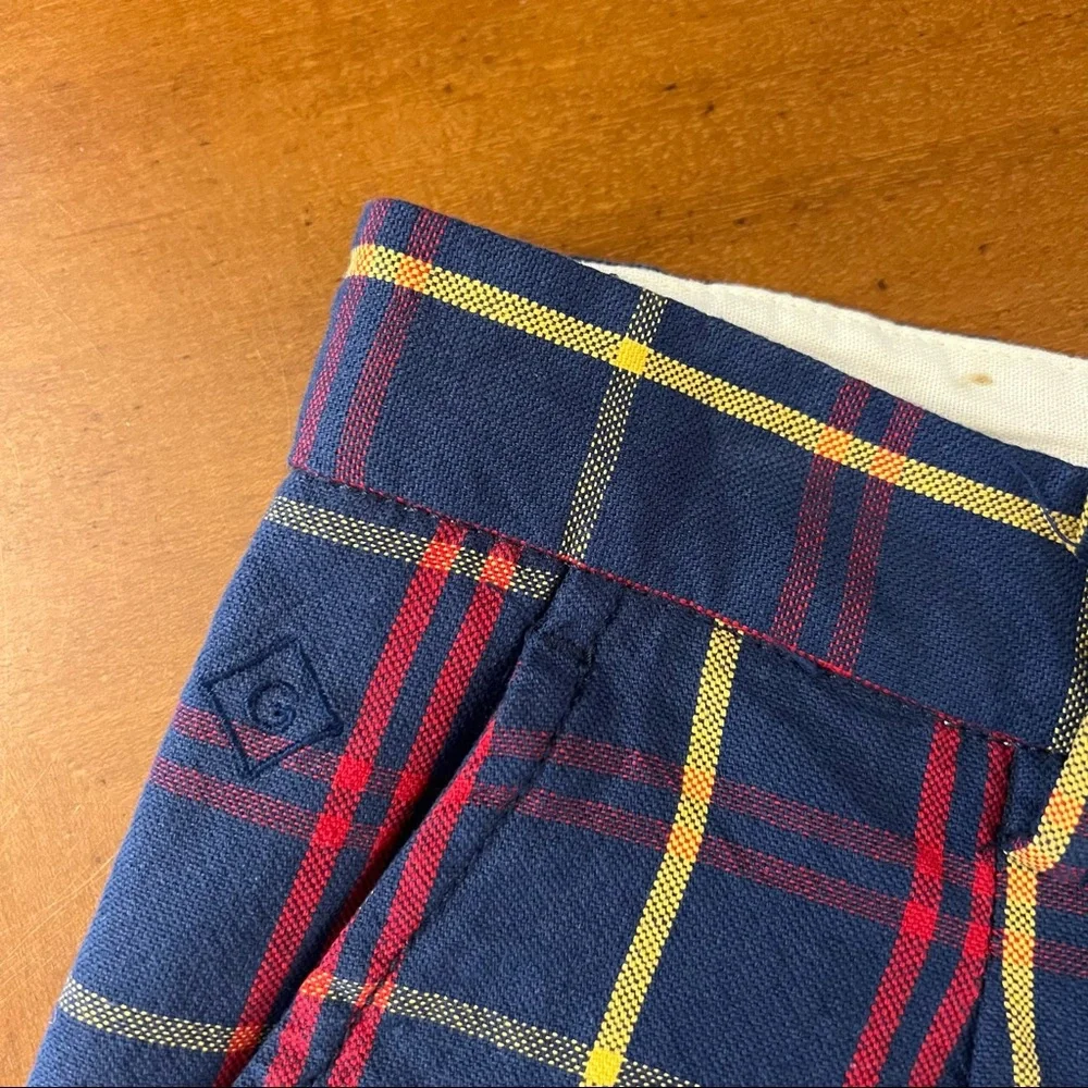 Gant Rugger 9” Plaid Cotton‎ Shorts Blue/Red/Yellow Like New